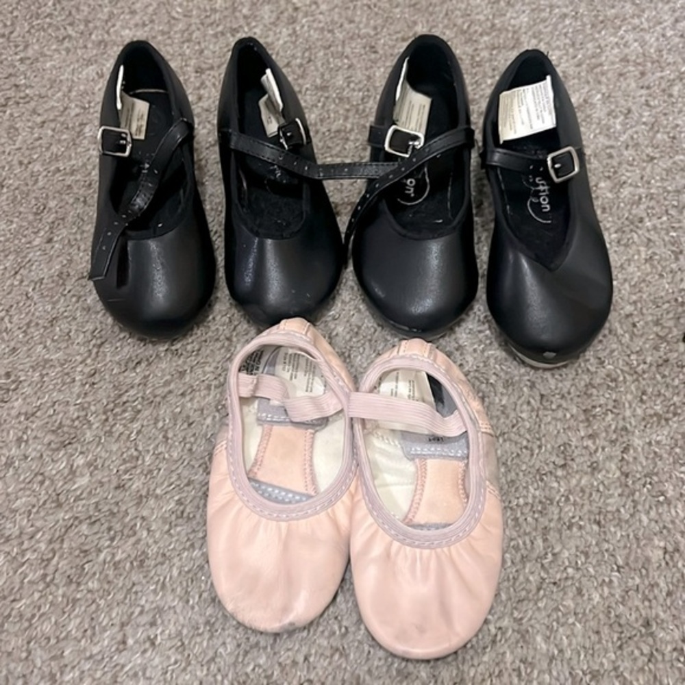 Lot of 3 Revolution dancewear girls ballet and tap shoes